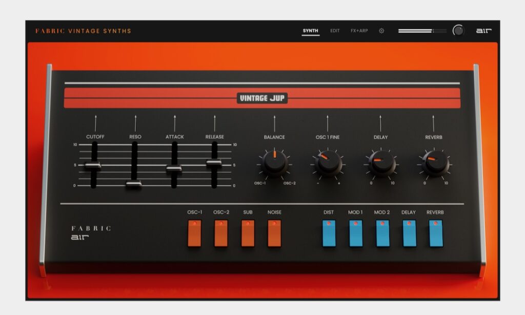 Fabric Vintage Jup (Bildquelle: AIR Music Technology)