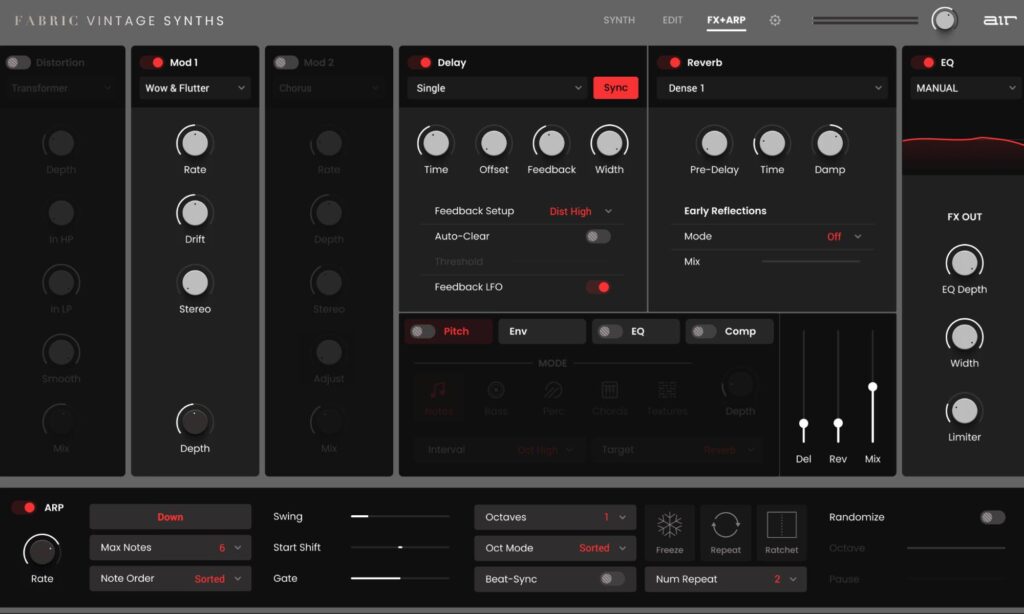 Air Music Technology Fabric Vintage Synths Vol 1: FX + Arp.