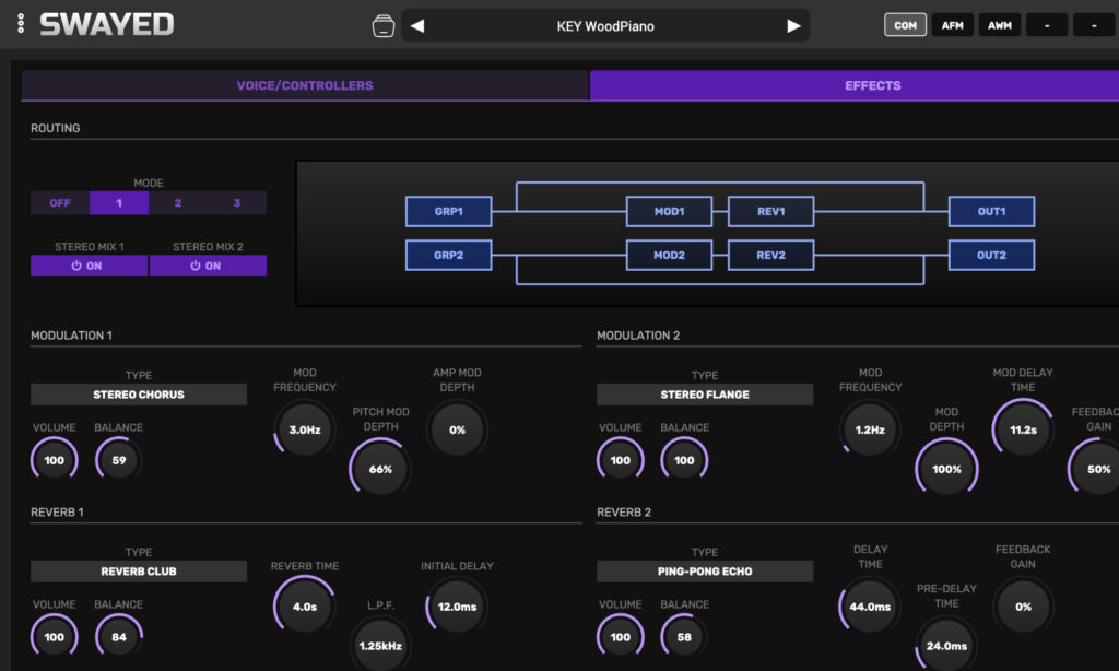 Stryde Audio Swayed: Effekte.