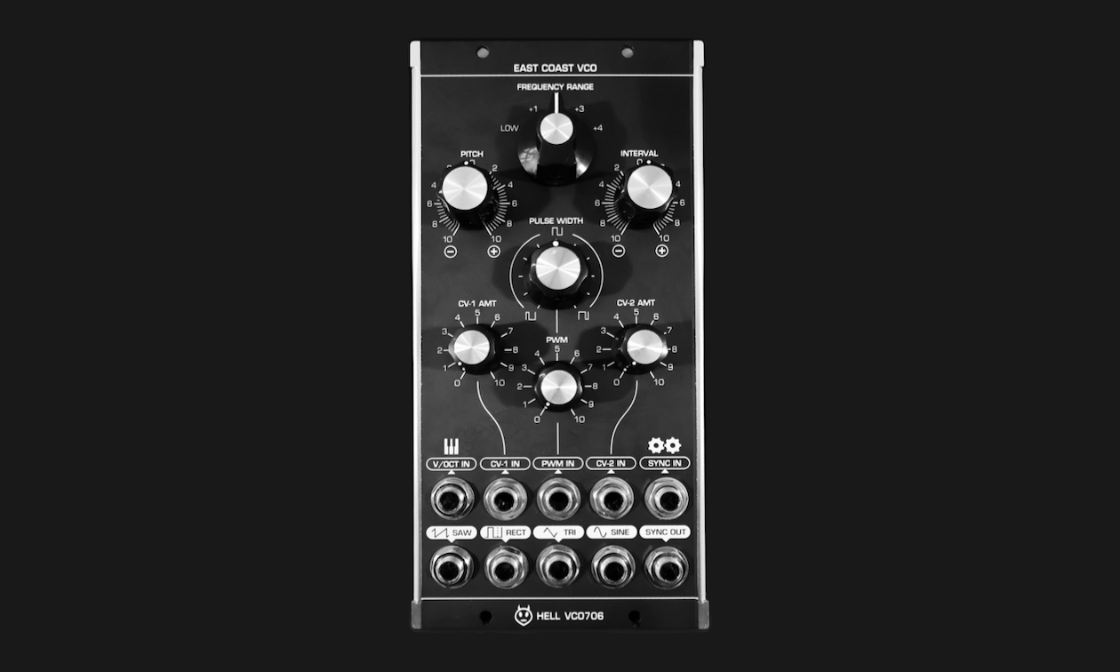 Hell Modular East Coast VCO: Oszillator Modul im 5U Format Artikelbild