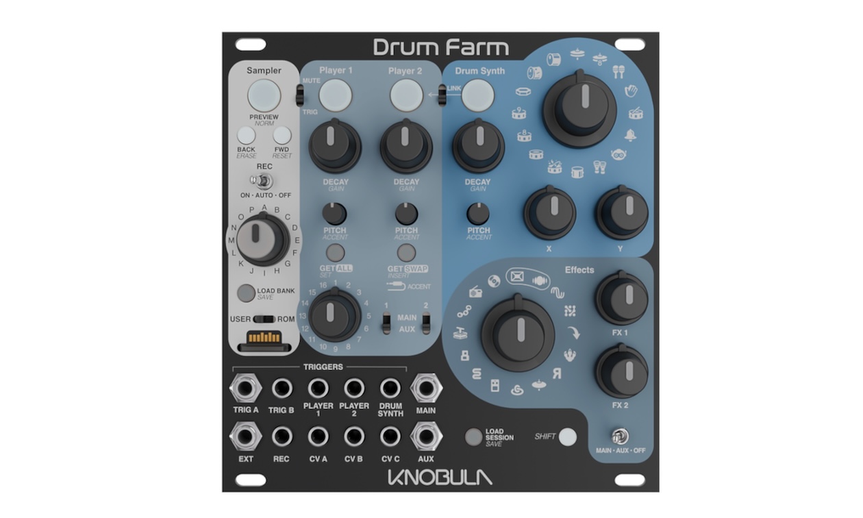 Superbooth 26: Knobula Drum Farm Eurorack Drum-Modul Artikelbild