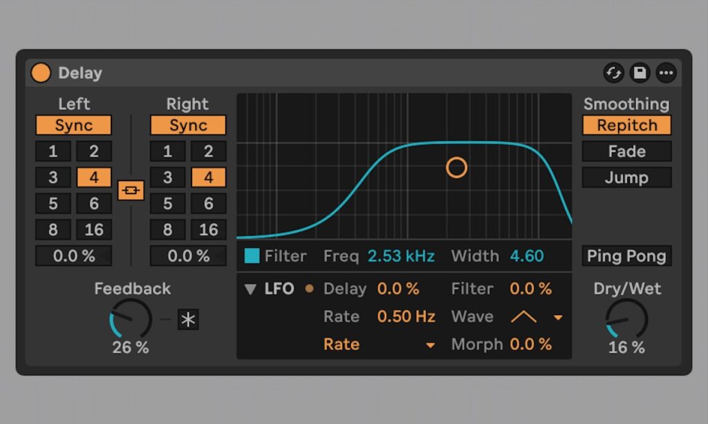  Live Dealy in Live 12.4 (Bildquelle: Ableton)