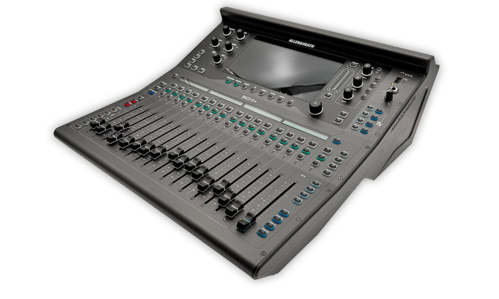 Das Allen & Heath SQ5+ kommt im schlichten metall-grau