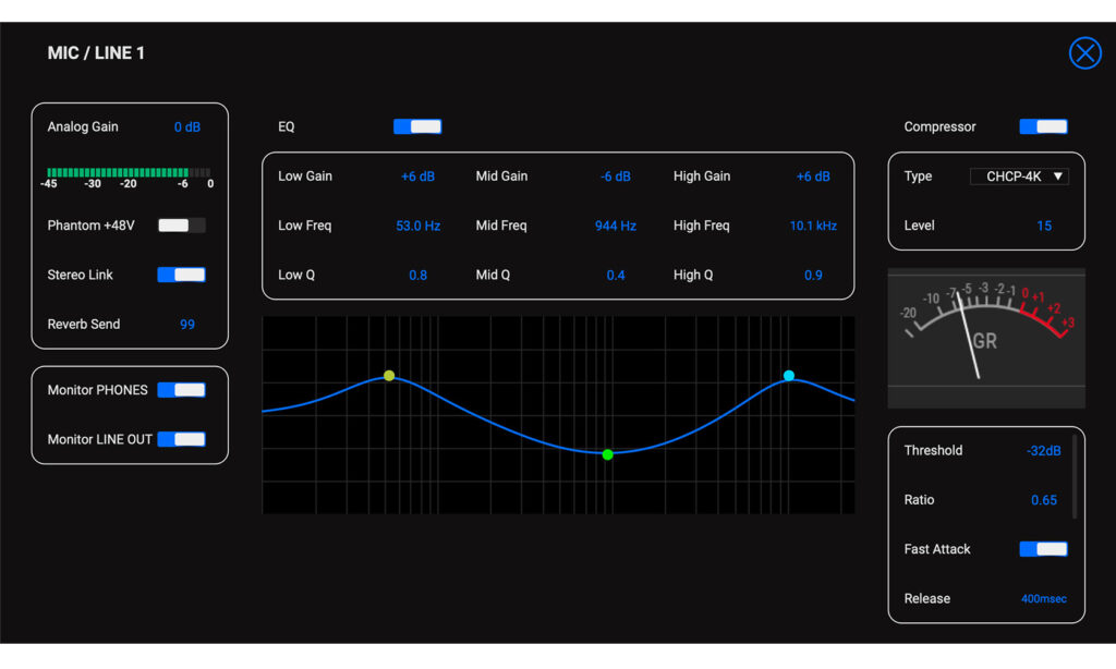Roland Go:Mixer Studio Editor Software Channel Screenshot