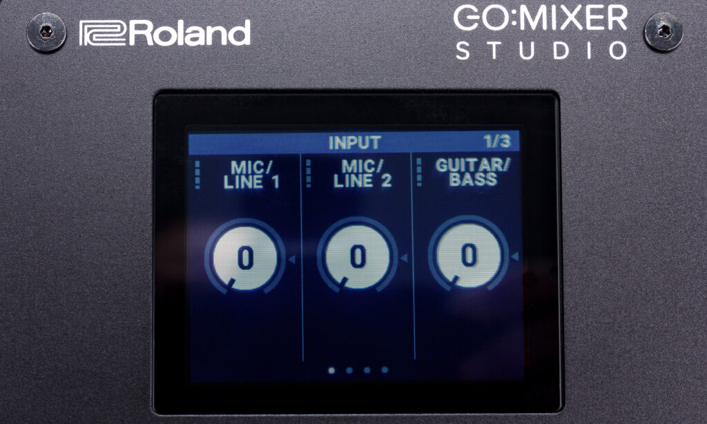 Roland Go:Mixer Studio Display Levels