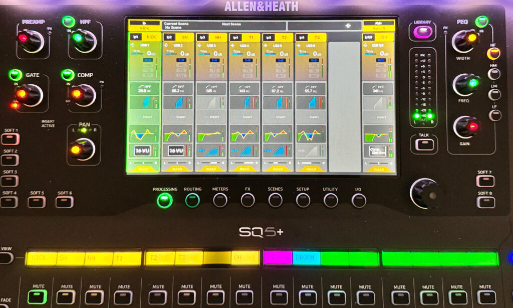 Die Drums werden erstmal sortiert