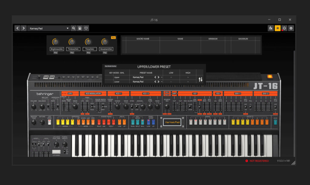 JT-16 VST (Bildquelle: Behringer)