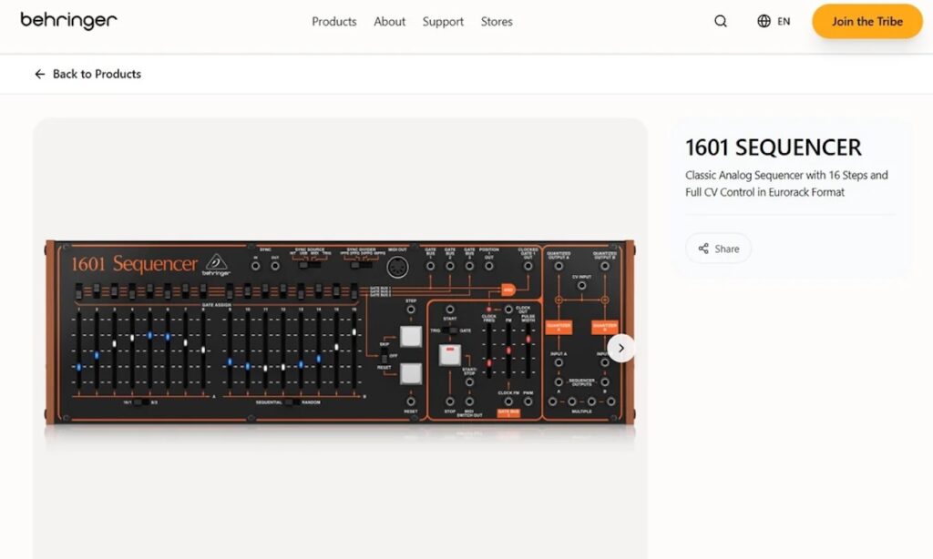 Behringer Reddit Leak: 1601 Sequencer(Bildquelle: Reddit)