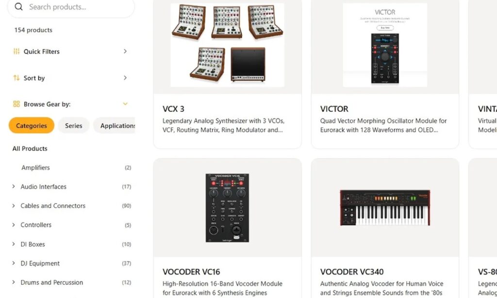 Behringer Leak VCX 3 und ganz rechts und abgeschnitten VS-80 (Bildquelle: Reddit)
