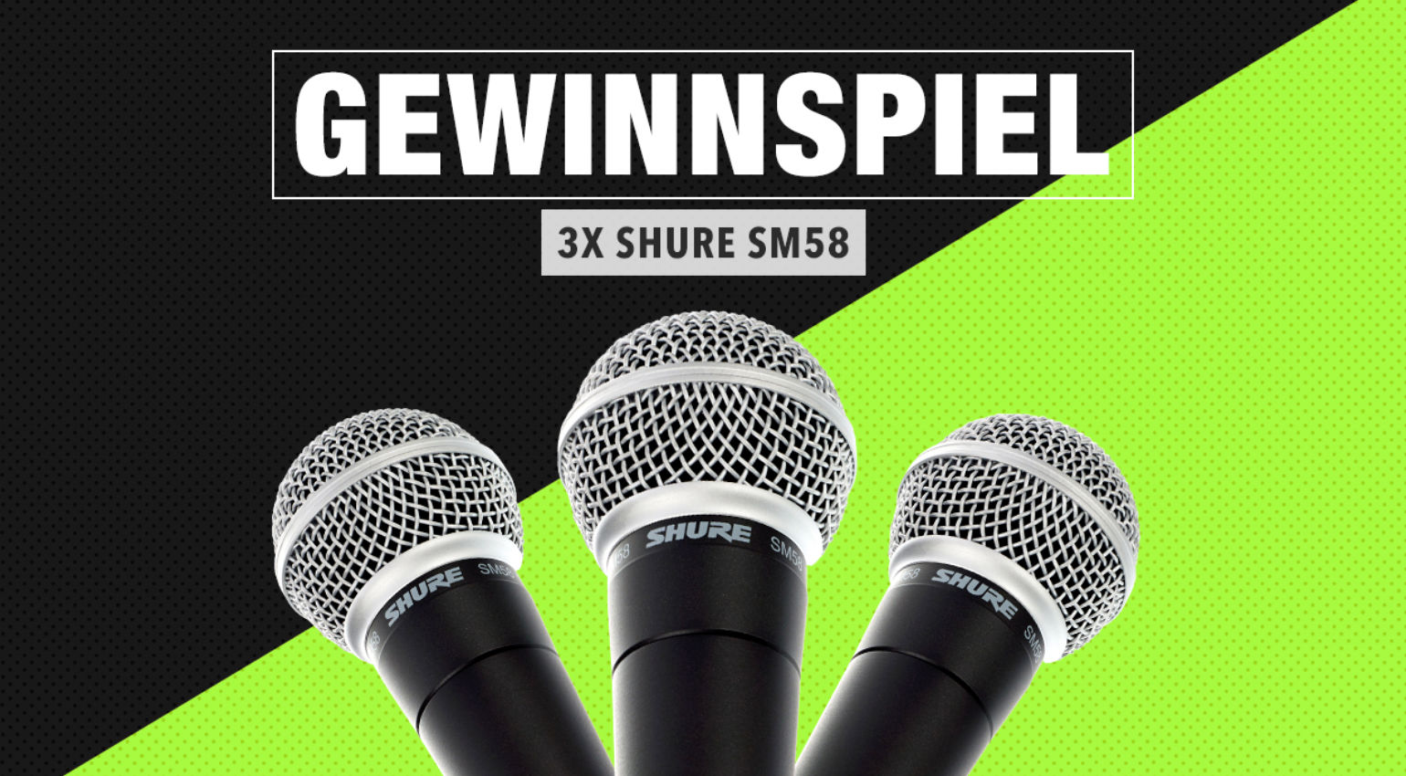 Shure SM58 Gewinnspiel: Wir verlosen insgesamt drei Exemplare des Mikrofons