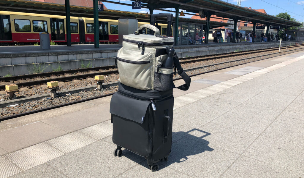 Pluspunkt Bahnfahrt: Die Abmessungen der einzelnen Gepäckstücke fallen weniger stark ins Gewicht