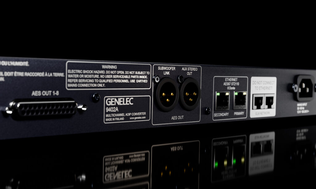 9402A Anschlüsse (Bildquelle: Genelec)