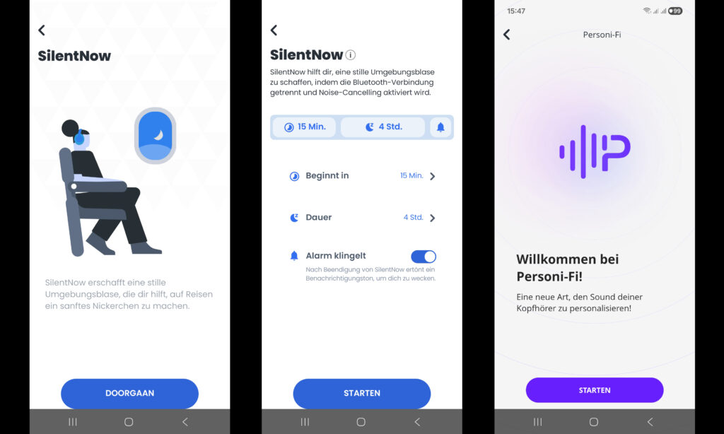 Neben ANC-Funktion SilentNow, die ohne Bluetooth auskommt, gibt es auch eine individuelle Anpassung an das Gehör