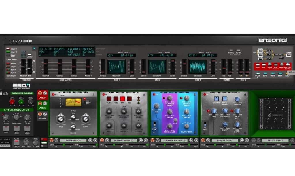 Cherry Audio ESQ-1: Effekte.