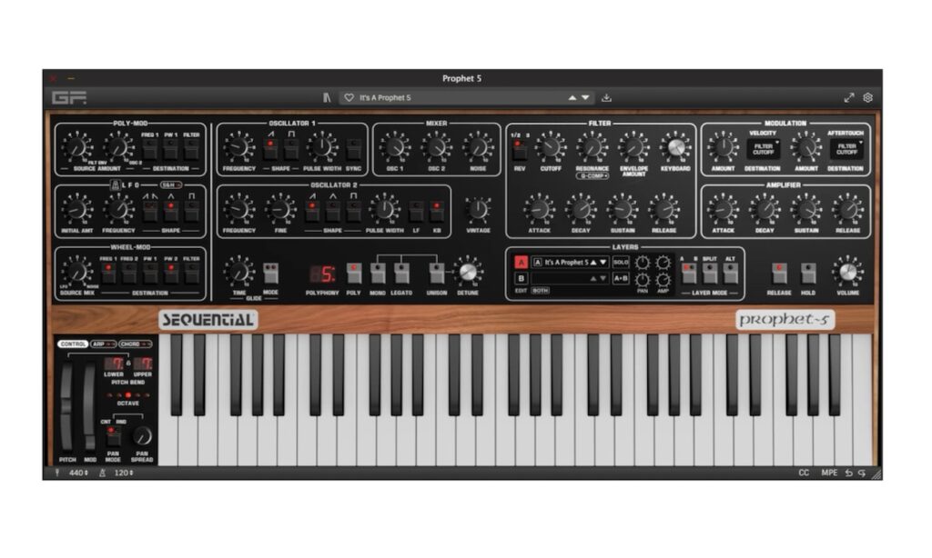 Prophet-5 (Bildquelle: GForce Software)