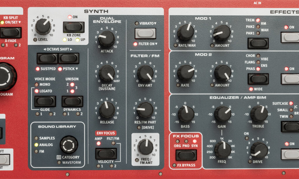 Die Synthsektion im Nord Electro 7