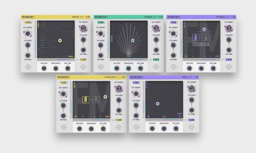 NOISY 2.6 die neuen Syntheseformen (Bildquelle: Expressive E)