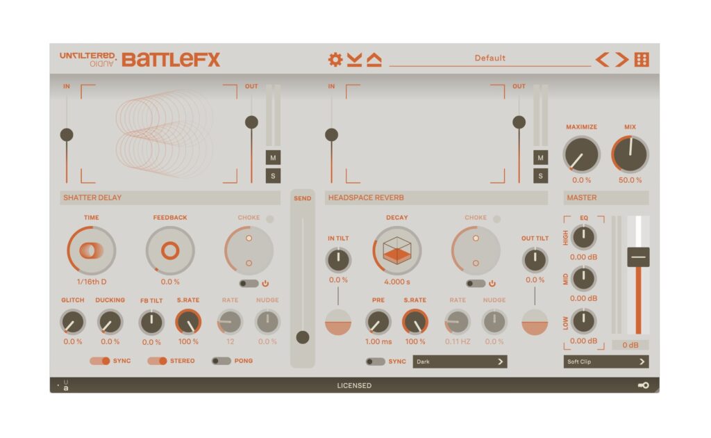 Schick und effektiv: Das Interface von BattleFX hat es in sich.