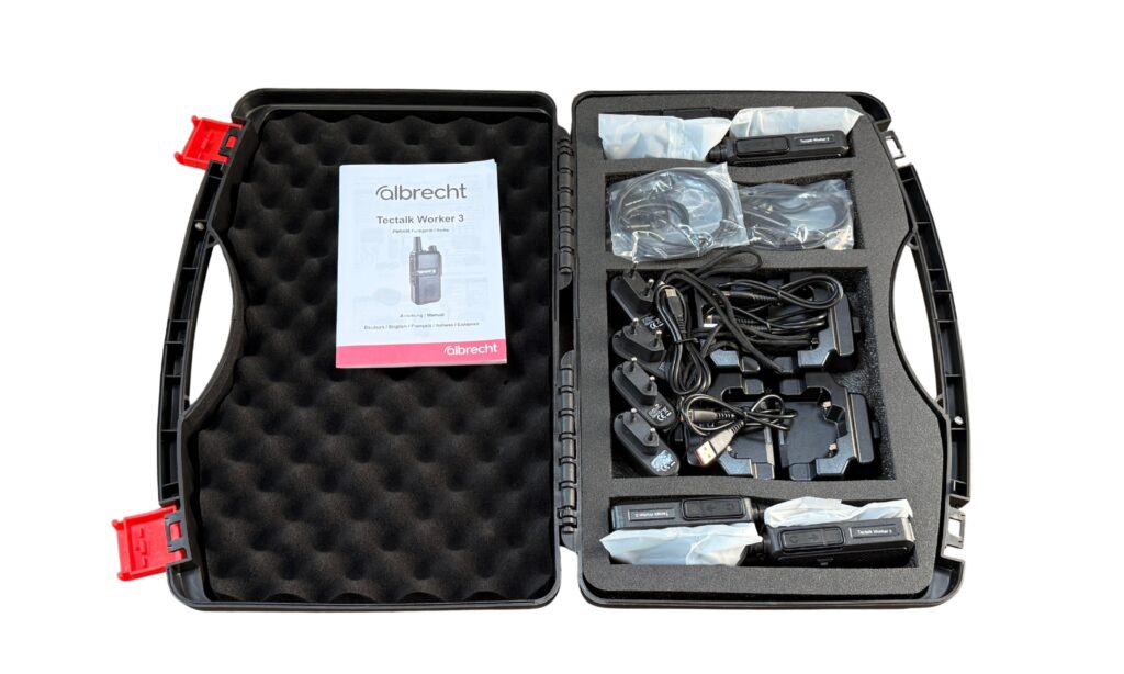 Lieferumfang des Sets Albrecht Tectalk Worker 3 Case Set 4 