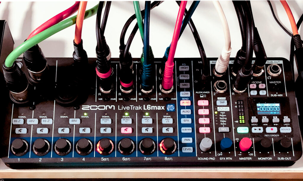 Zoom LiveTrak L6max Workshop für elektronische Liveacts