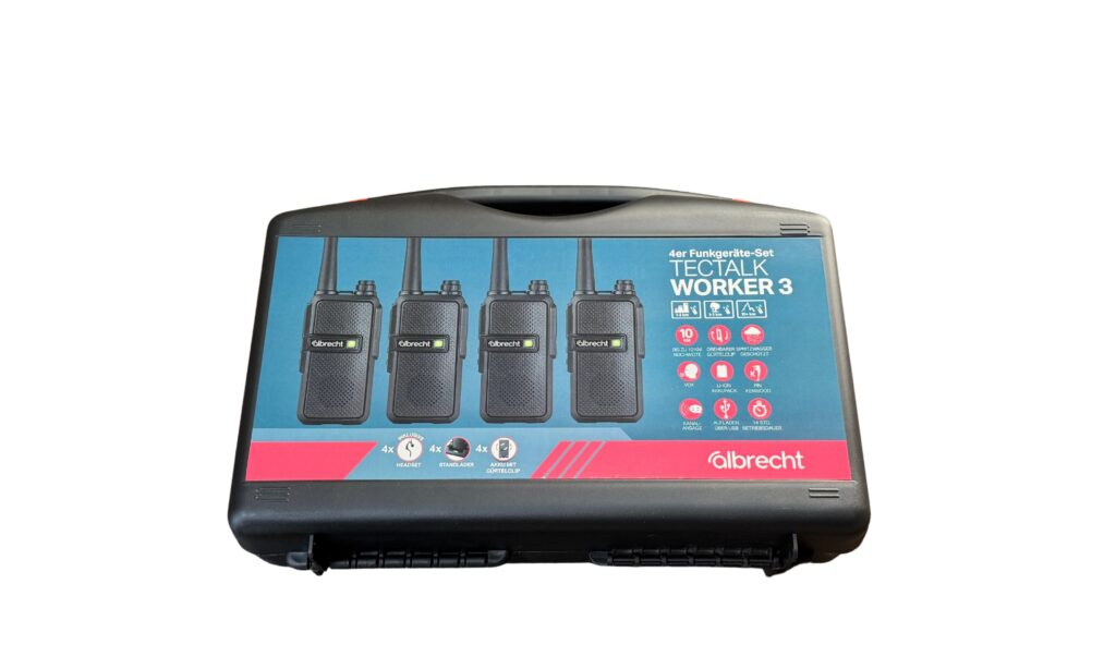 Die Lieferung des Albrecht Tectalk Worker 3 Set erfolgt im Kunststoffkoffer.
