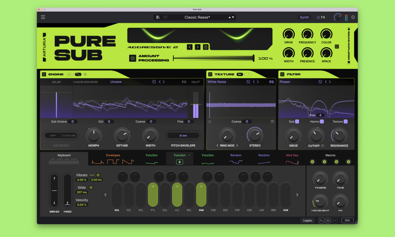 Arturia Pure Sub: Bass Design Synthesizer Plug-in für tiefe Bässe Artikelbild