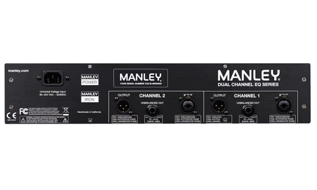 Dual Mid Band EQ Anschlüsse (Bildquelle: Manley)