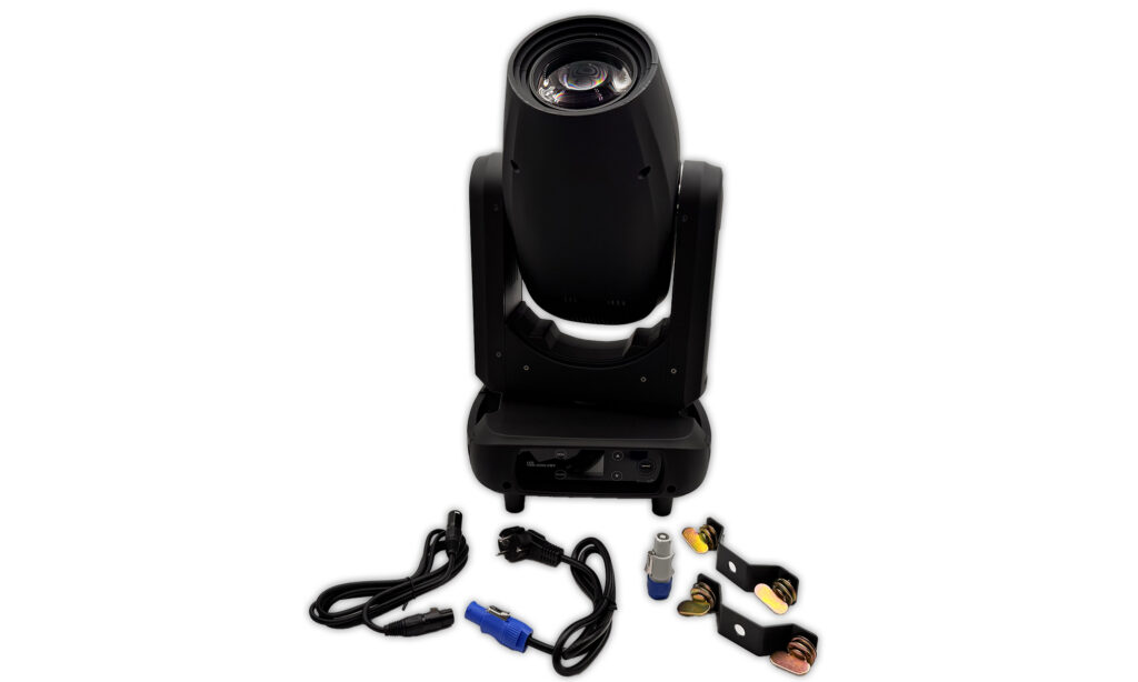 Omega-Bracket, Strom- und DMX-Kabel werden mitgeliefert
