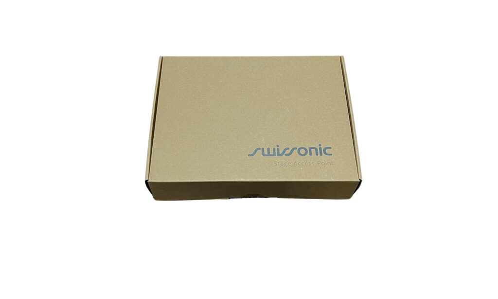 Der Lieferkarton des Swissonic Stage Access Point