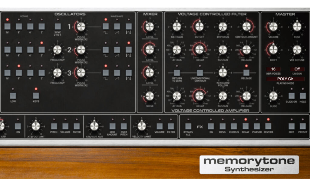 Xils Lab MemoryTone: VCO und Filter.