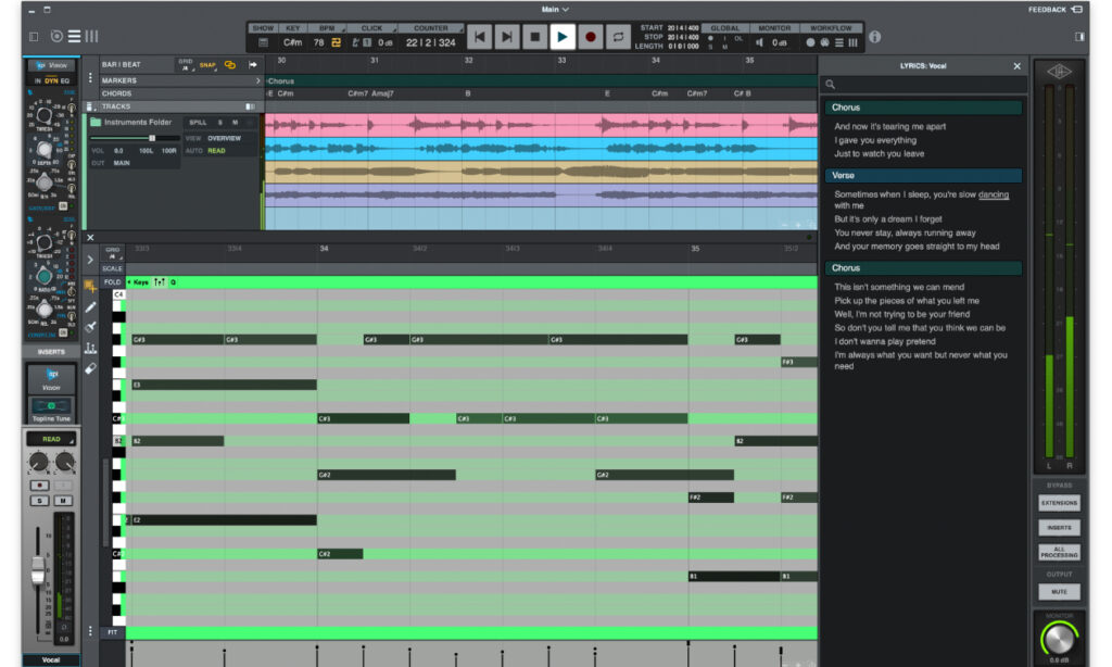  LUNA Studio Lyric Transcription (Bildquelle: Universal Audio)