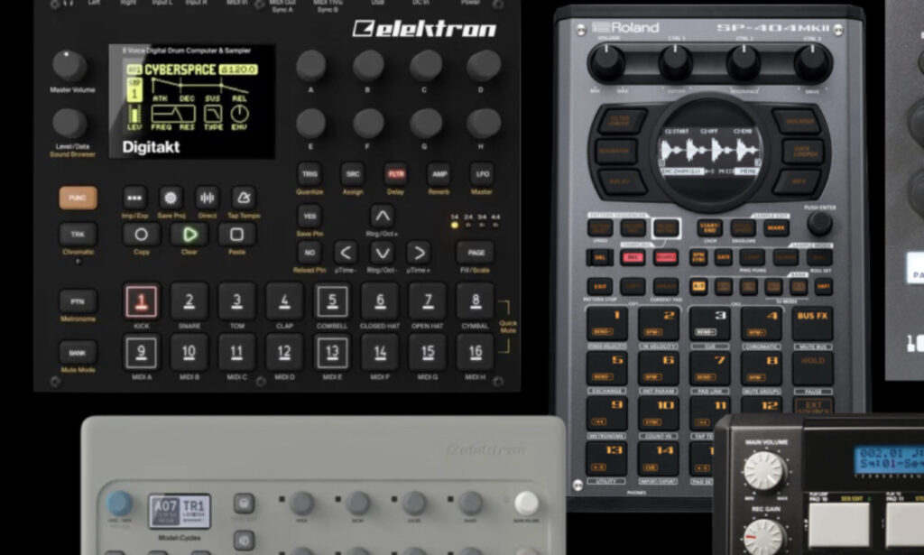Mit alternativer Firmware: Digitakt, Mode:Cycles, SP-404 (Bildquelle: Sven Rosswog )