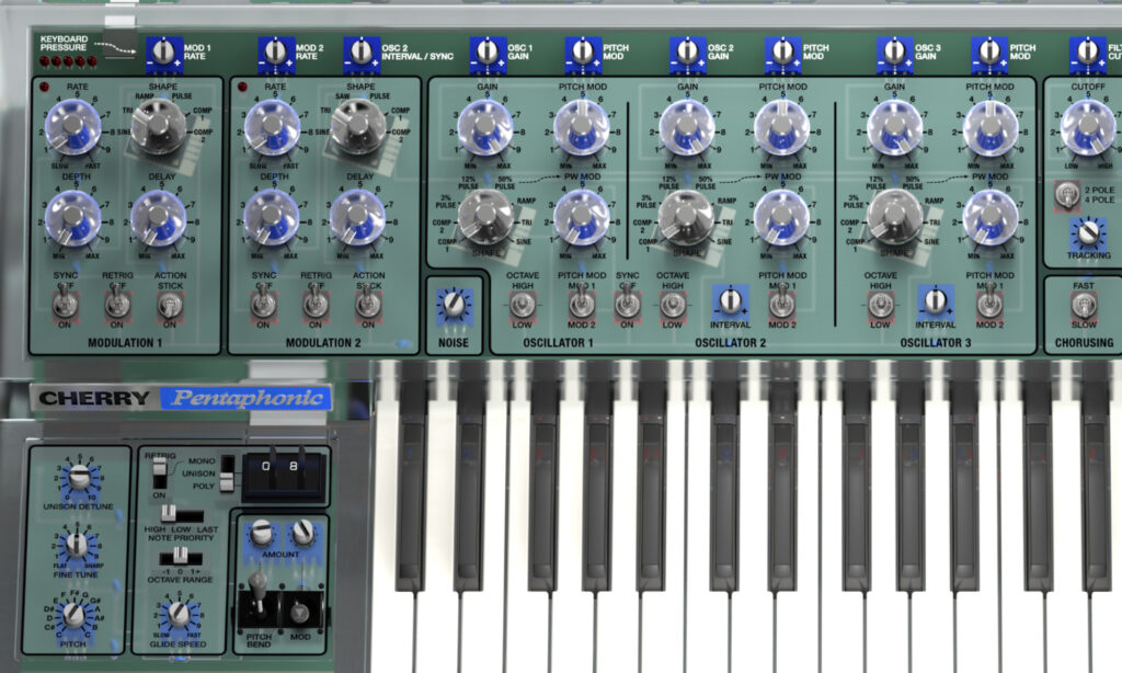 Cherry Audio Pentaphonic: GUI.