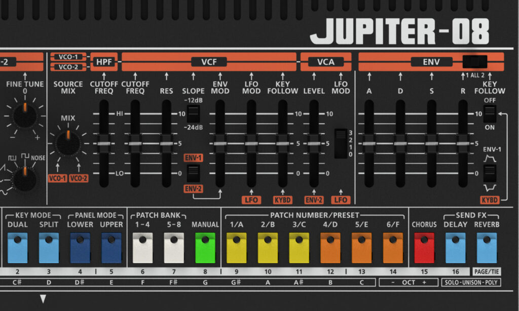 Roland Jupiter-08: Filter.