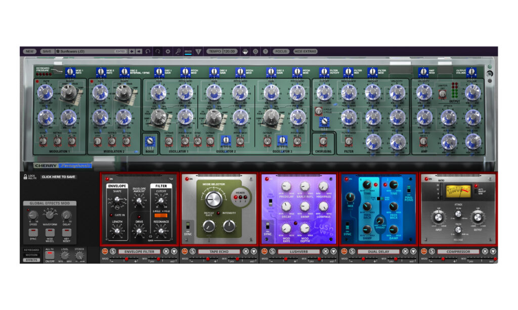 Pentaphonic Plug-in mit Effekten (Bildquelle: Cherry Audio)