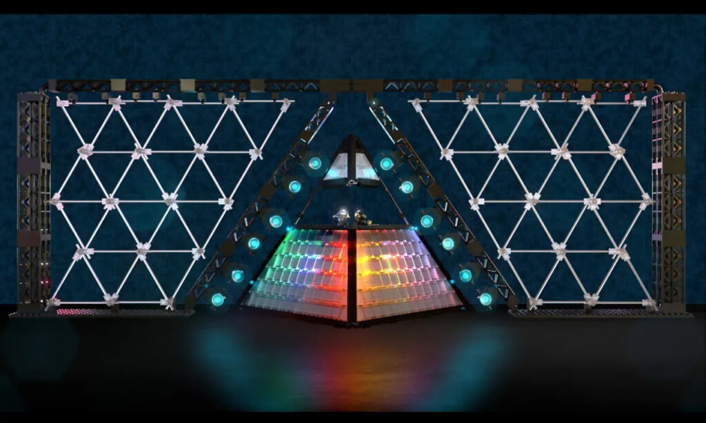 Entwurf der Daft Punk Pyramid Stage (Bildquelle: Lego)