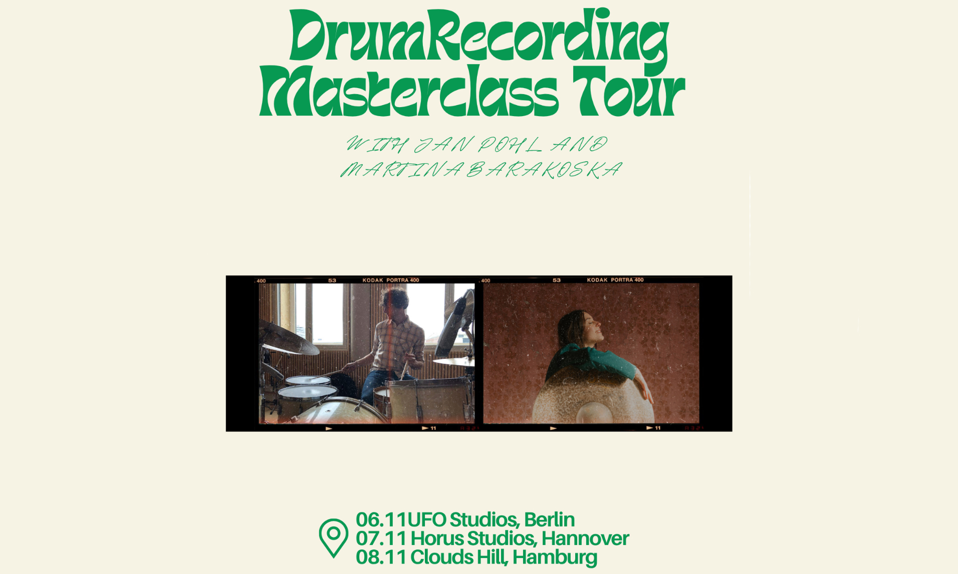 Drum Recording Masterclass mit Jan Pohl und Martina Barakoska Artikelbild