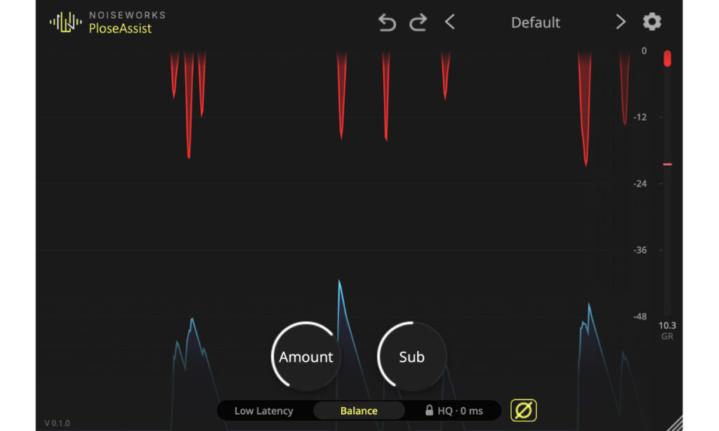 PloseAssist im Balance Modus (Bildquelle: NoiseWorks Audio)