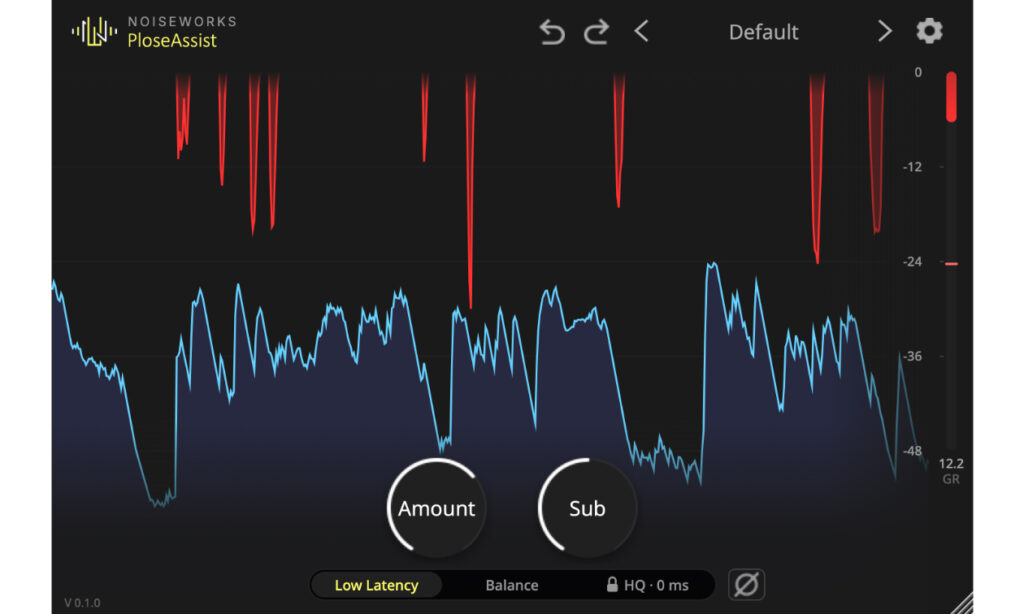 PloseAssist Plopp-Absenkung in rot (Bildquelle: NoiseWorks Audio)