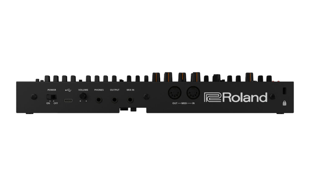 Jupiter-08 Anschlüsse (Bildquelle: Roland)