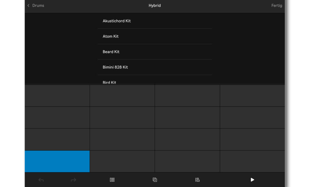 Screenshot des Browsers der iOS App Ableton Note