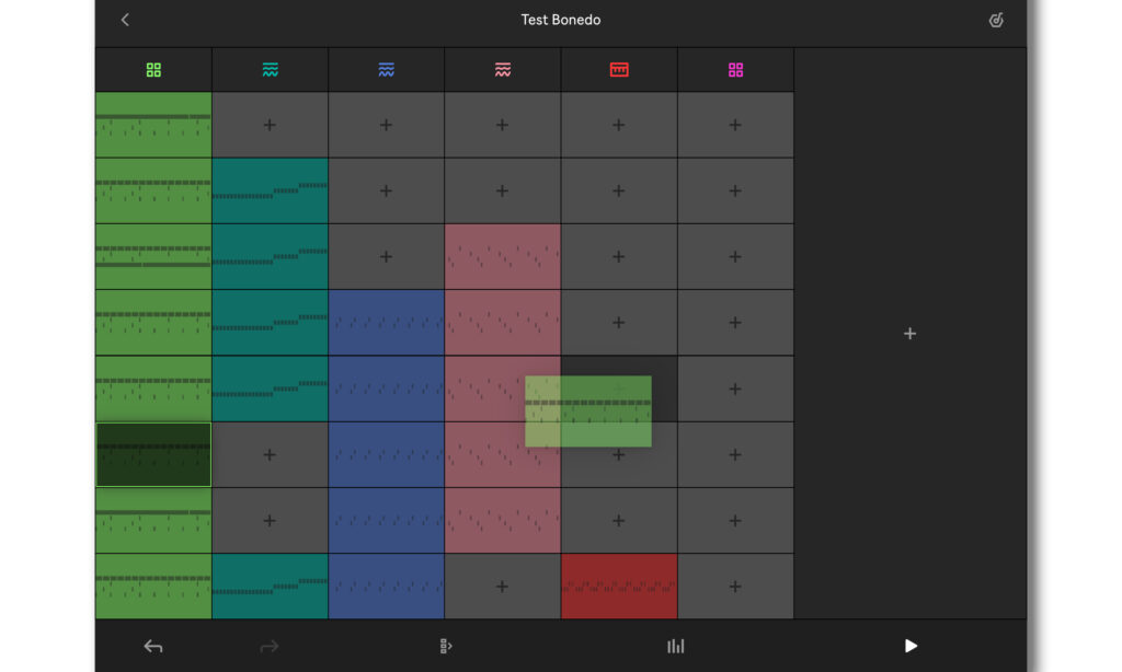 Verschieben eines Clips in der Session View in Ableton Note