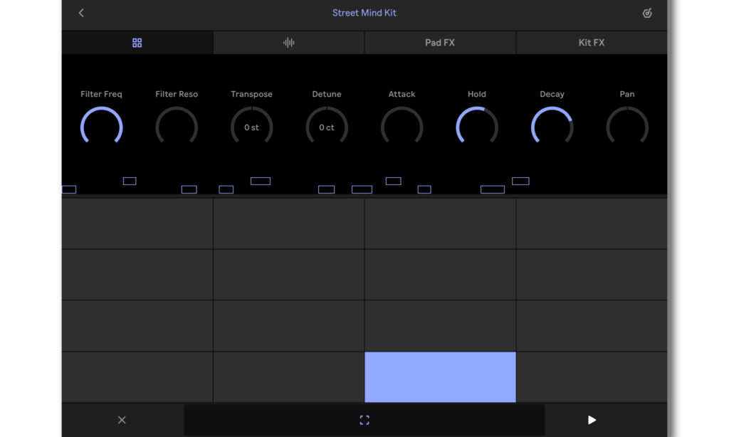 Ableton Note Clip-Ansicht.