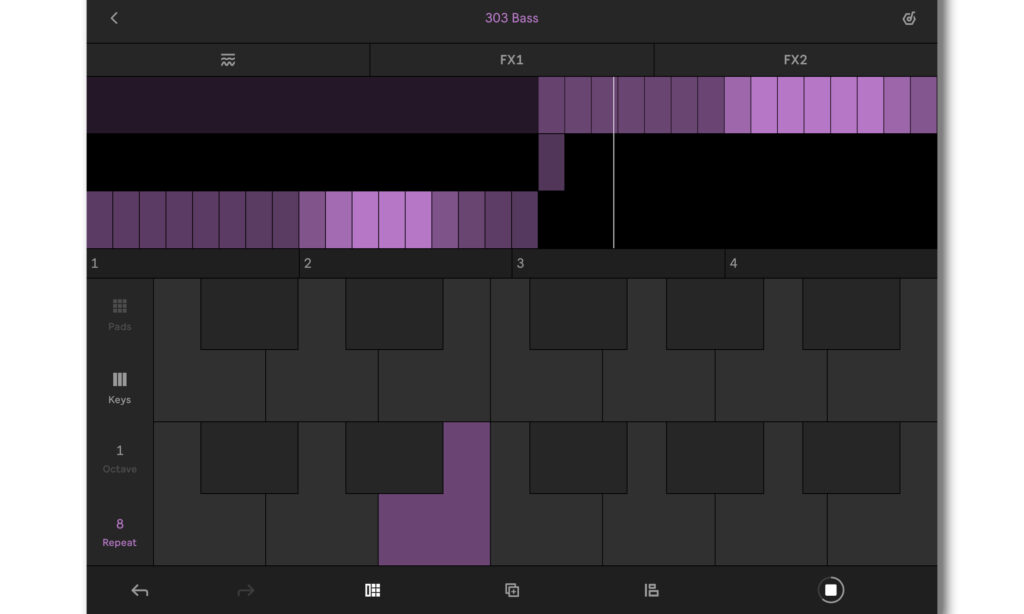 Virtuelles Keyboard in Ableton Note