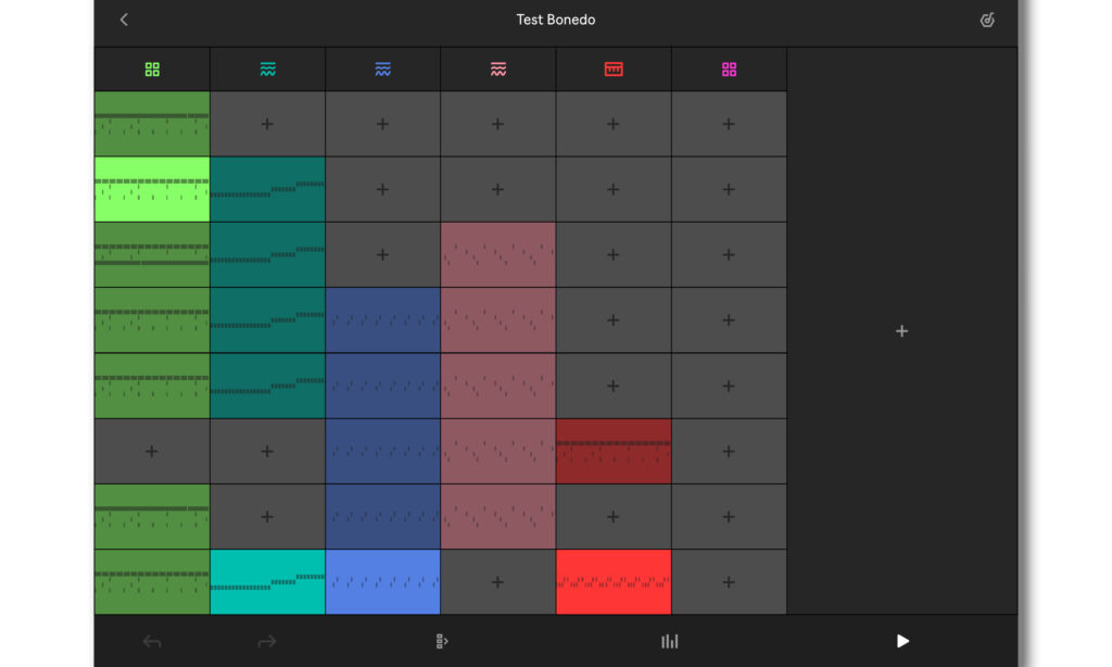 Session View in Ableton Note mit Clips