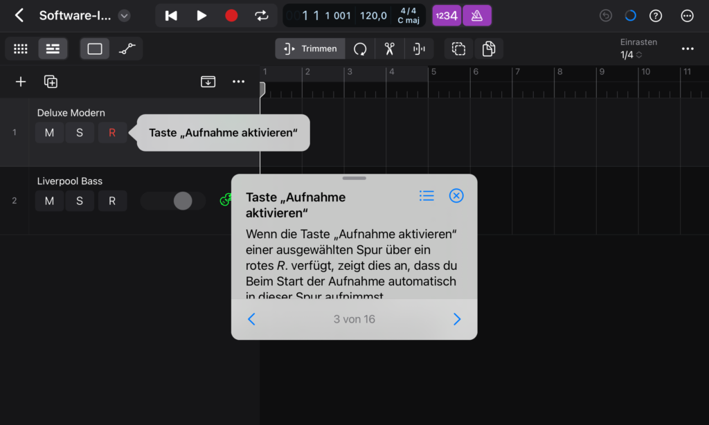 Apple Logic Pro für iPad Tutorials aka. Lektionen