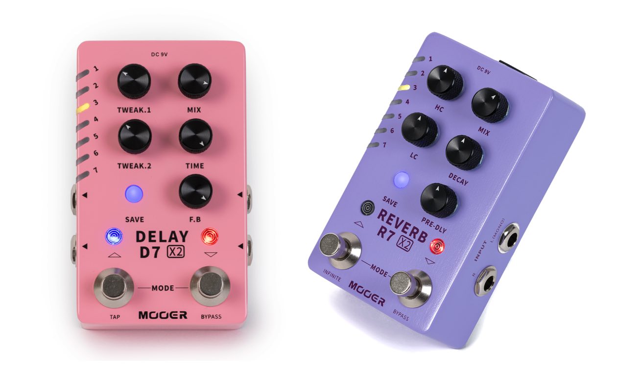 Mooer D7 X2 Delay & Mooer R7 X2 Reverb Test - Bonedo
