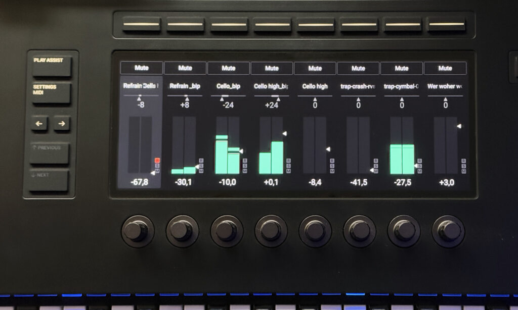 Mixer-Sektion des Native Instruments Kontrol S