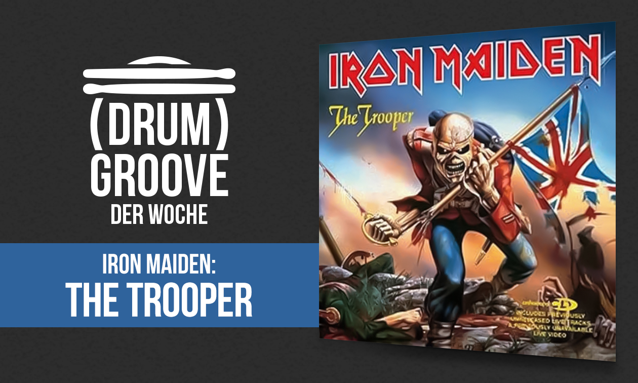 Iron Maiden „The Trooper“ auf dem Schlagzeug lernen (mit Noten & Audios) Artikelbild