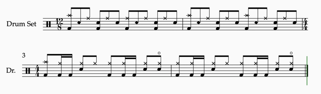 Iron Maiden "Phantom of the Opera" - Wechsel von 12/8 Groove in 4/4